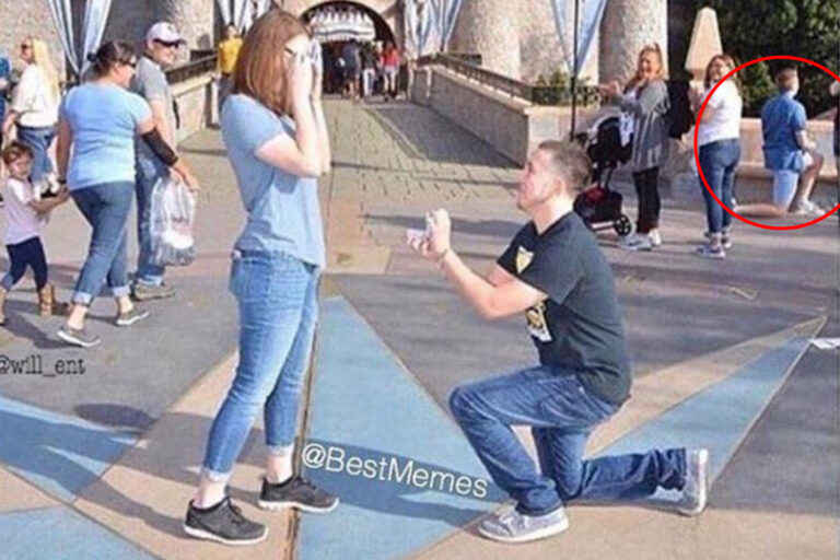 Disneyworld proposal ridiculed as couple get engaged in front of the castle as another bloke…