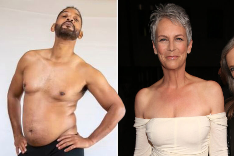 Jamie Lee Curtis shows off curves in sports bra after Will Smith says he’s in ‘the worst shape of…