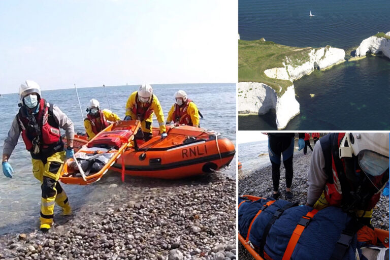 Tourist, 28, plunges 120ft from Dorset cliff – but SURVIVES after landing in just 4ft of water