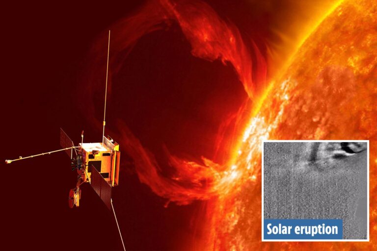 Nasa probe films FIRST close-up footage of solar eruption during trip to the Sun