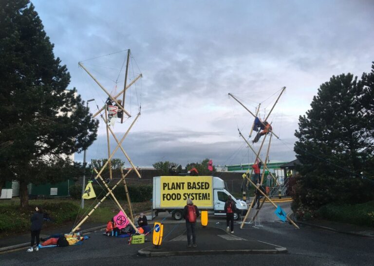 McDonald’s depots blockaded by animal rights protesters threatening supply to 1,300 UK branches