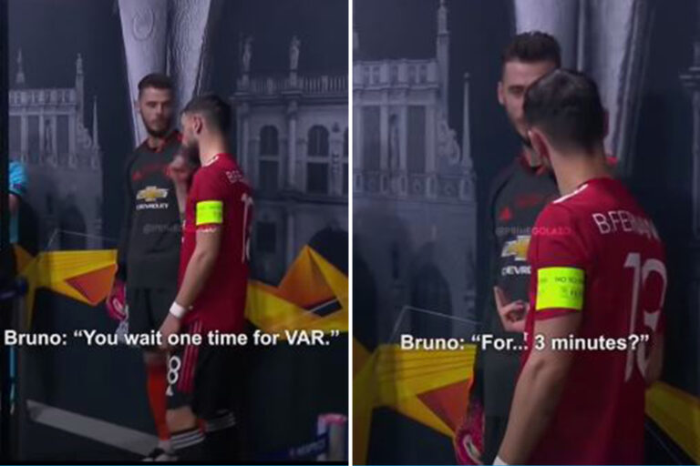 Bruno Fernandes caught moaning about referee for VAR delay in secret tunnel footage leaked from Man…