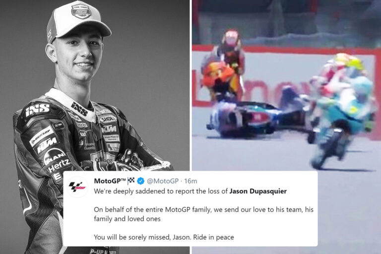 Jason Dupasquier dead at 19: Tributes paid to MotoGP star after being hit by another bike in horror…