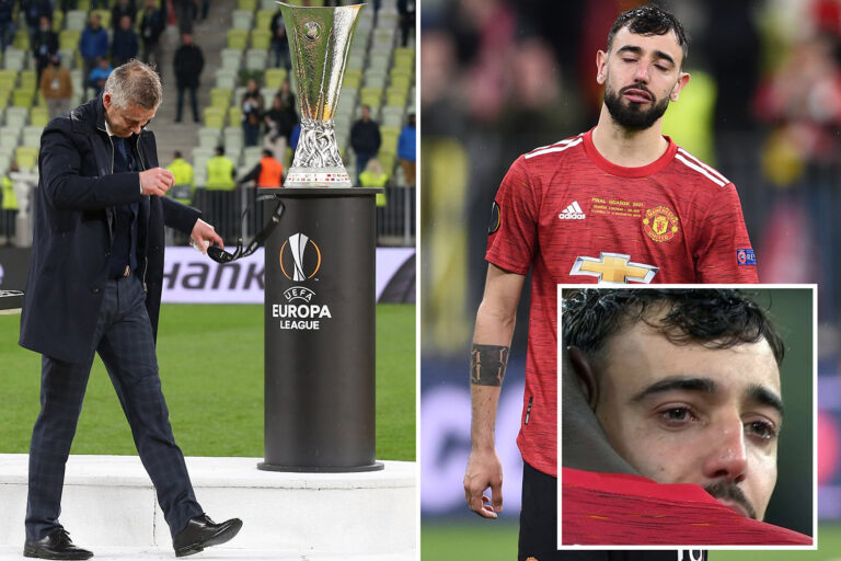 Bruno Fernandes breaks down in tears after Villarreal loss as Man Utd icon Paul Scholes slams stars…