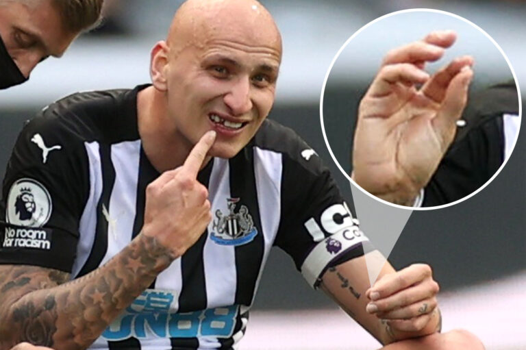 Watch Newcastle star Jonjo Shelvey LOSE TOOTH in challenge with Sheffield Utd’s Ben Osborn then…