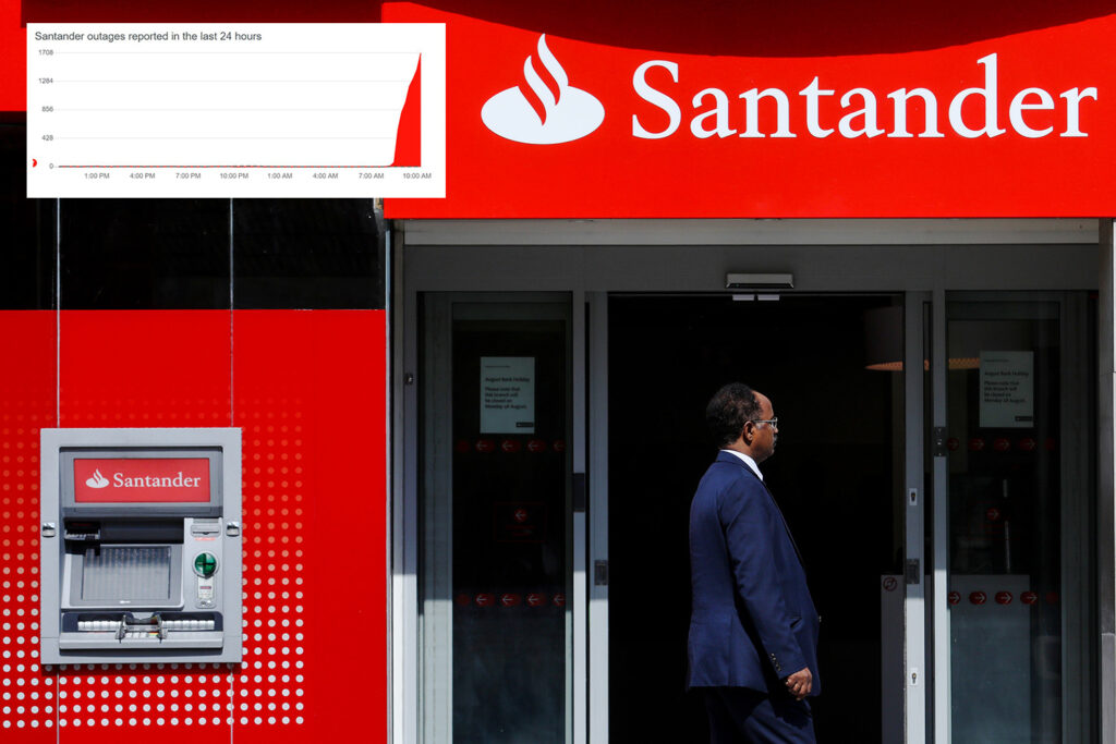 Thousands Of Santander Customers Locked Out Of App, Telephone And ...