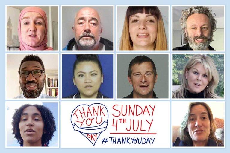 Celebs including Bear Grylls and Gary Lineker call for nationwide Thank You Day to praise Covid…