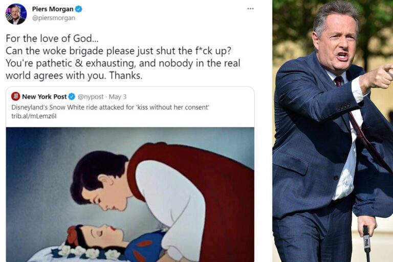 Piers Morgan slams ‘sickening woke campaign’ that turned Snow White’s Prince Charming into a…