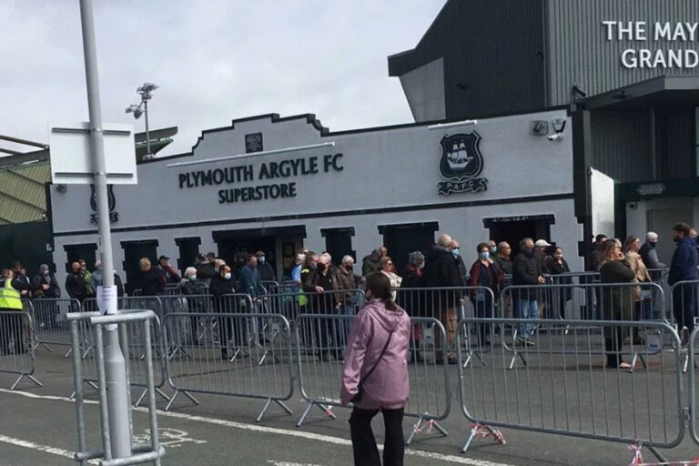 People queuing for Covid-19 jabs at stadium accidentally line up for footie season tickets