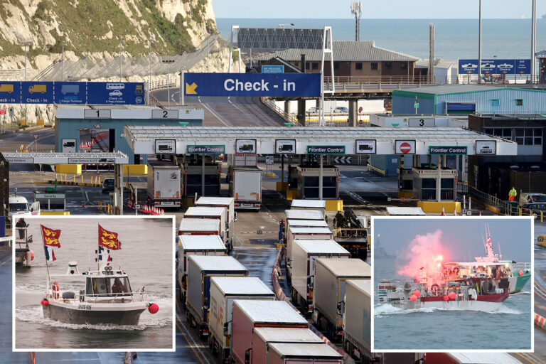 Now French trawlers threaten to blockade Calais to stop British goods arriving in the EU after…