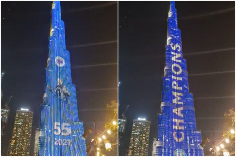 Rangers fans organise incredible Burj Khalifa lightshow in Dubai to mark ’55’ title triumph