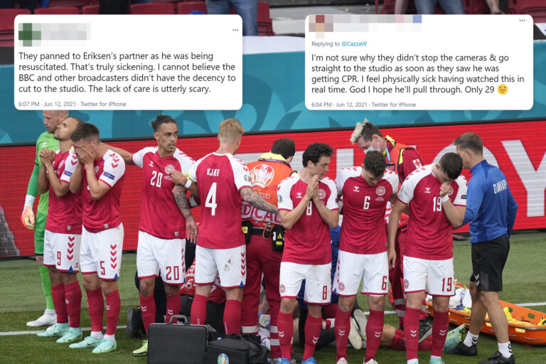 BBC apologises after Euro 2020 fans slam them for not cutting away after Christian Eriksen collapsed…