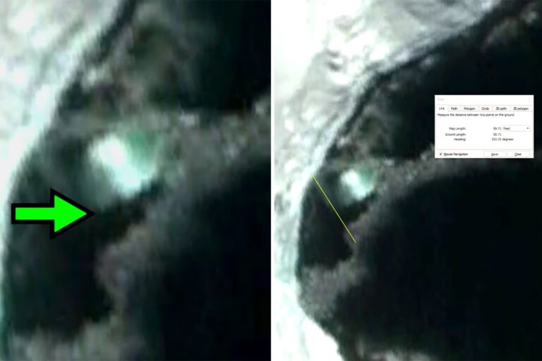 Google Earth user discovers giant 60ft ‘metallic UFO’ half-submerged in Antarctica