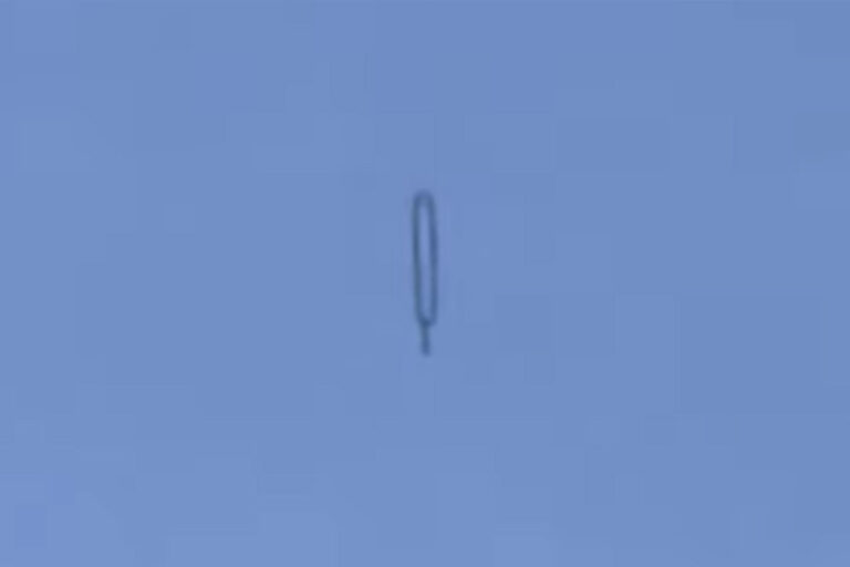 ‘Mind-blowing’ UFO footage shows bizarrely shaped ‘alien craft’ hovering above shocked family