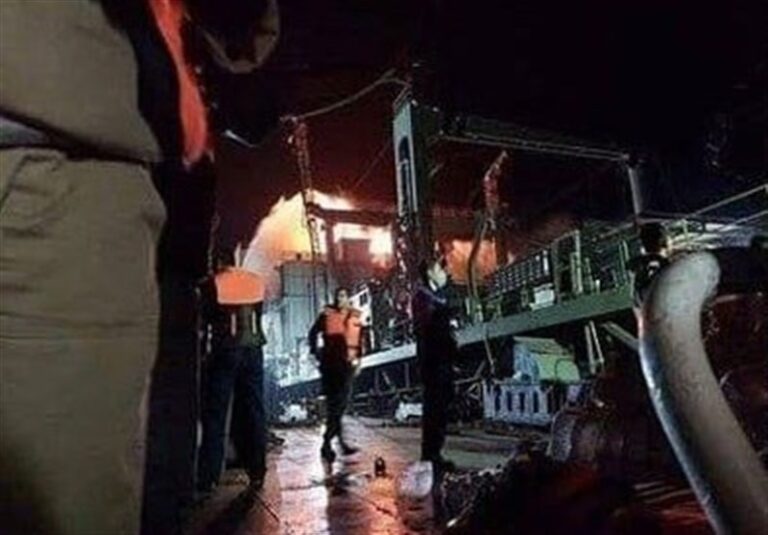 Iranian navy’s largest ship SINKS in Gulf of Oman after fire breaks out onboard during training…