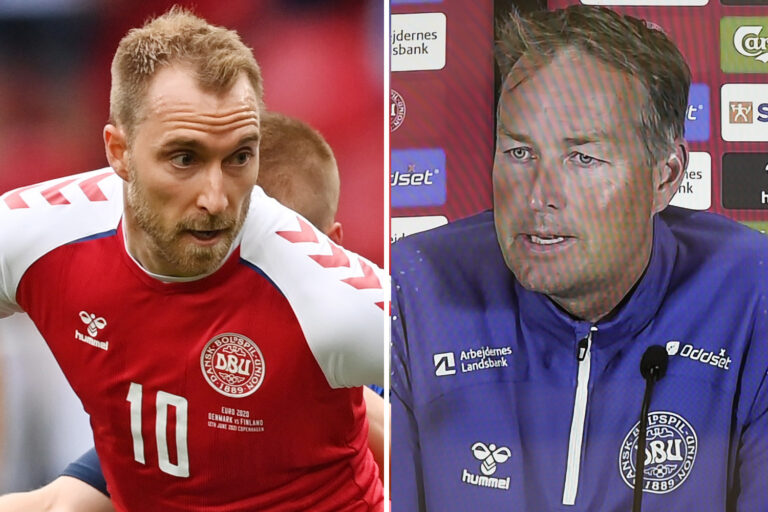 Denmark boss Kasper Hjulmand slams Uefa for giving players ‘tough’ choice and decision to resume…