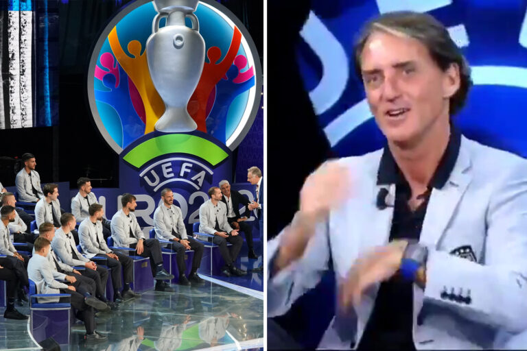 Italy’s Euro 2020 squad announced in bizarre TV show with stars forced to sing and Mancini dances