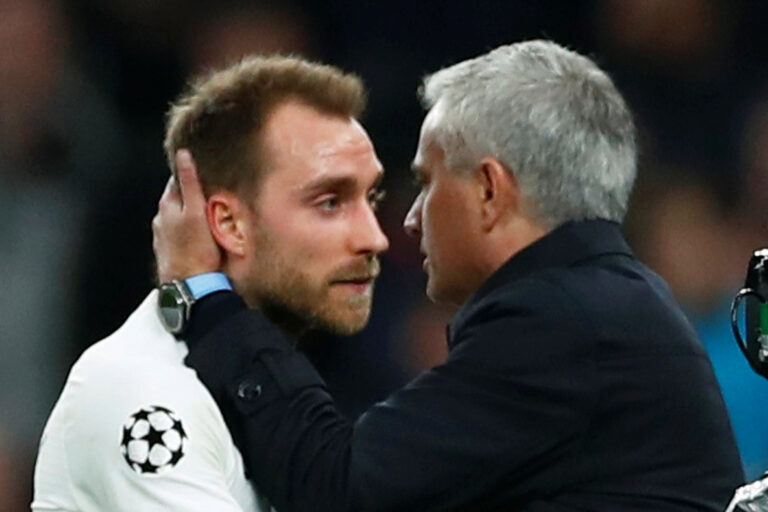 Jose Mourinho reveals he cried when Christian Eriksen collapsed on pitch and prayed for ex-Tottenham…