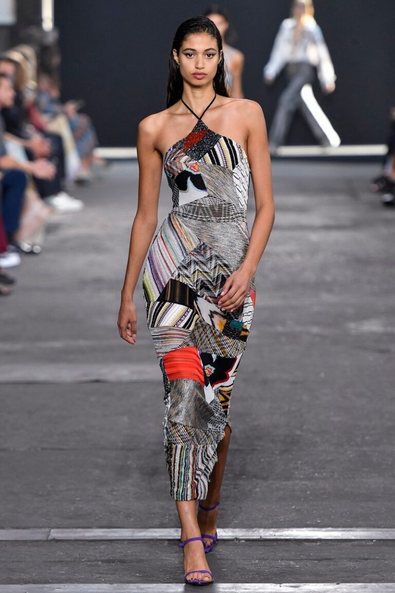 Model Malika El-Maslouhi walks for Missoni at Milan Fashion Week