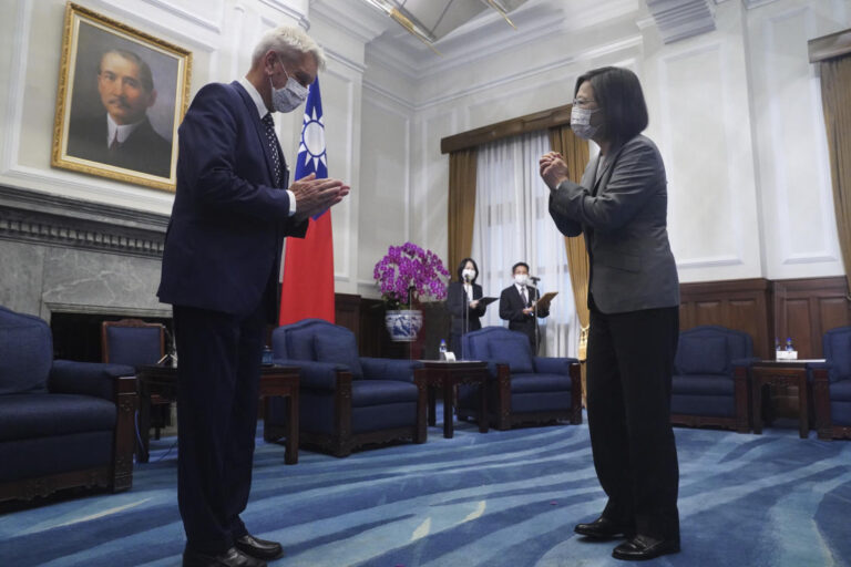 French senators meet with Taiwan’s Tsai amid China tensions