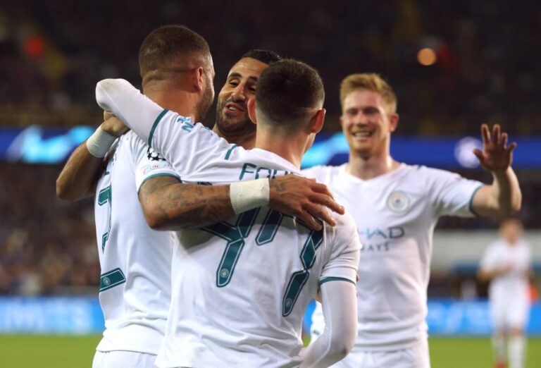 Man City crush Brugge to re-energise Champions League push