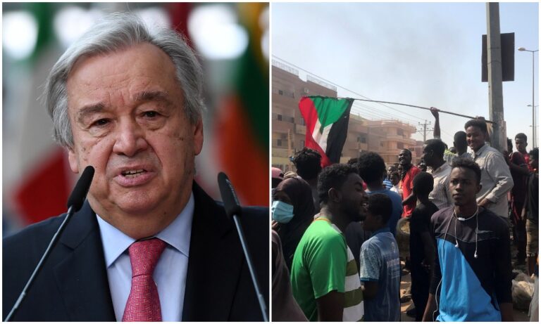 UN chief condemns military coup in Sudan and calls for release of PM