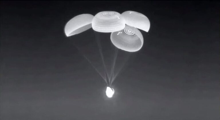 International Space Station astronauts return to earth in SpaceX craft