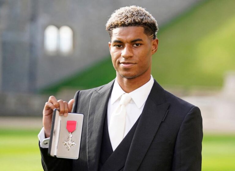 Soccer star Rashford honored for fighting child poverty