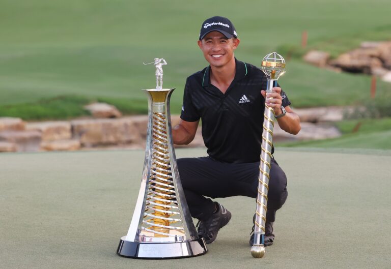 Collin Morikawa makes history with double triumph at DP World Tour Championship in Dubai