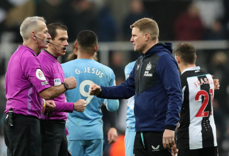 Eddie Howe and Newcastle players unhappy with ‘injustice’ of recent refereeing calls