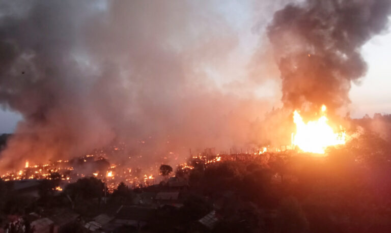 Fire at Bangladesh Rohingya camp leaves thousands homeless
