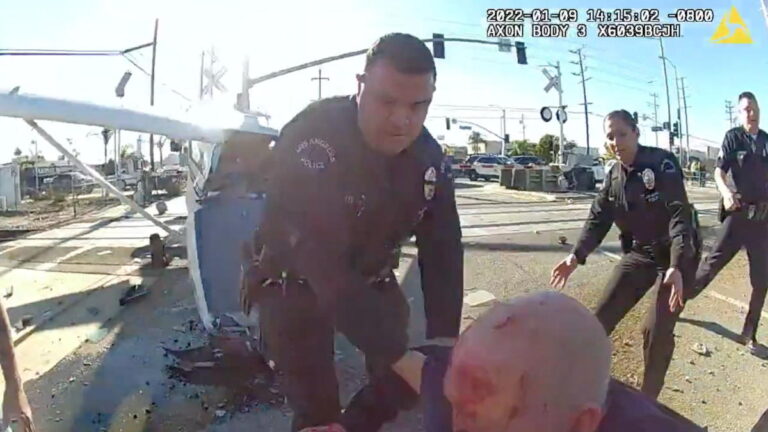 Plane hit by train after crashing on train tracks in California