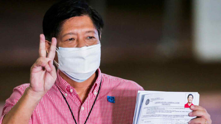 Philippine election body dismisses one of several petitions to bar Marcos from election