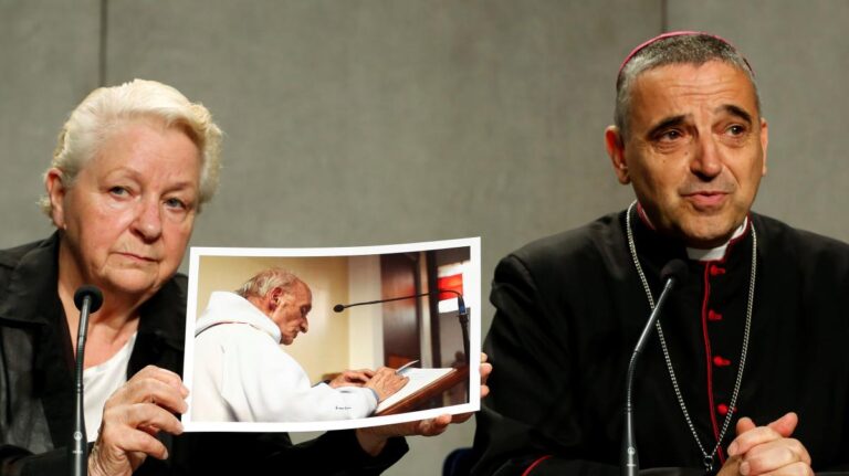 Sister of murdered French priest bonds with killer’s mother