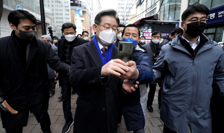 S.Korea candidates kick off presidential race dominated by scandal, third-party challenge