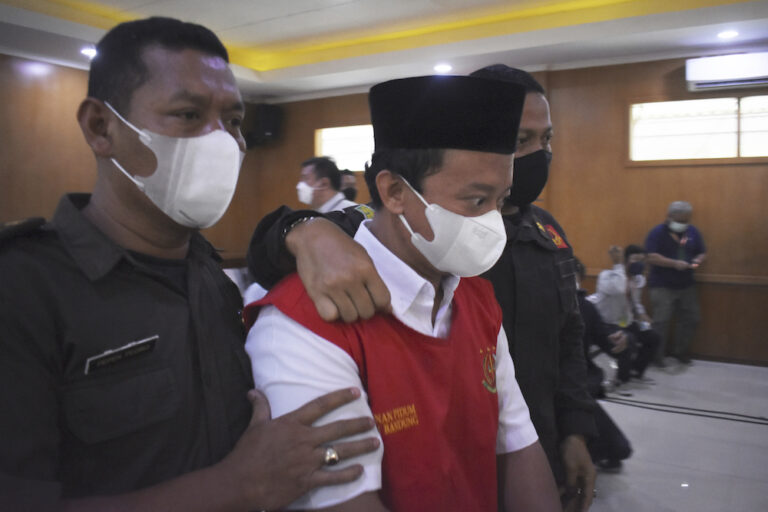 Indonesian teacher gets life in prison for raping 13 students