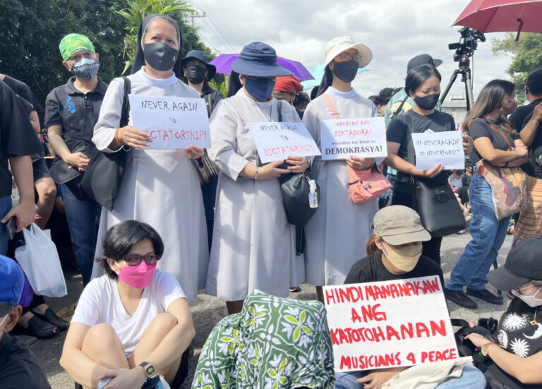 Philippines marks people-power revolt as Marcos return looms large