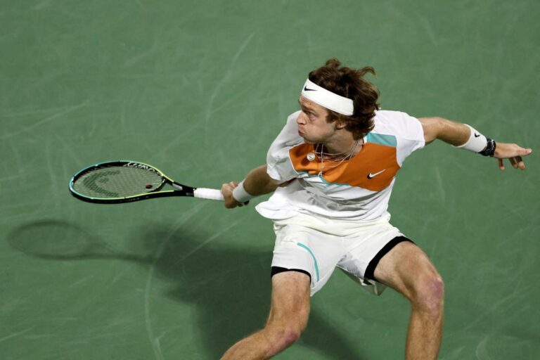 Emotional Rublev wins title in Dubai after plea for peace