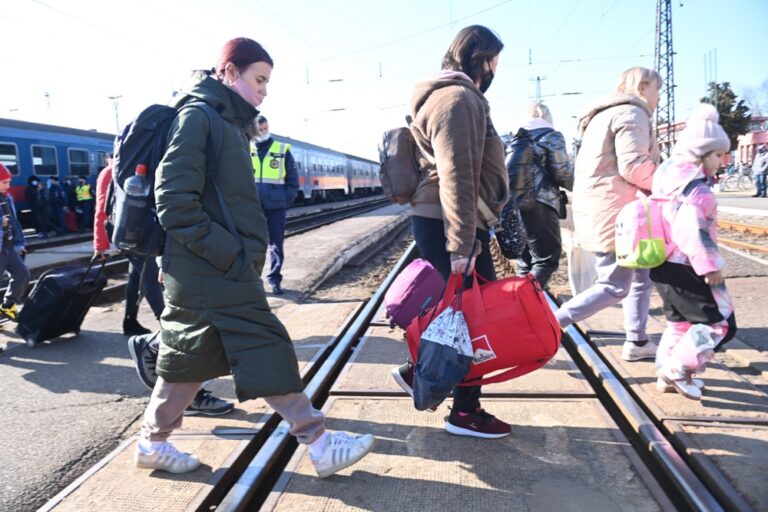A human tide flows out of Ukraine in search of shelter and security