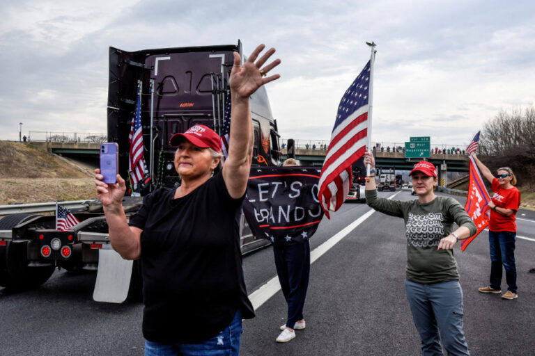 ‘People’s Convoy’ truck protest targets Washington, slows traffic