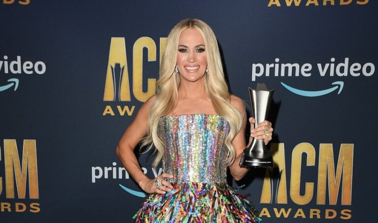 Carrie Underwood cinches ‘single of the year’ in the ultimate party dress from Rami Kadi