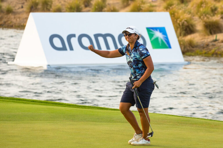 Ex-footballer shoots ‘best ever’ round of 66 to share Aramco Saudi Ladies International lead