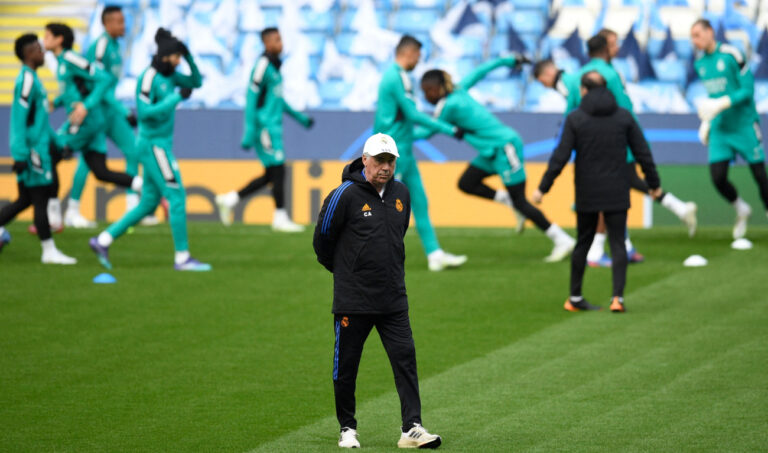 Ancelotti fine with Madrid not seen as favorites against City