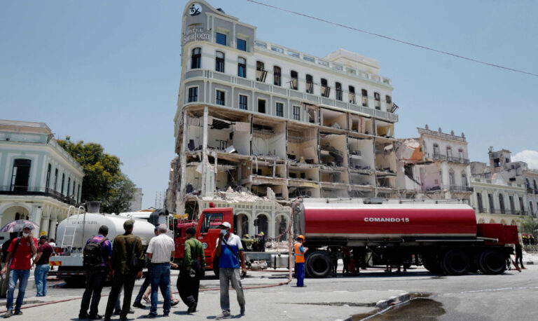 Gas leak blamed for blast at iconic Havana hotel that killed 22