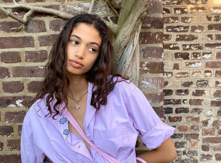 Italian-Moroccan model Malika El-Maslouhi poses for Jimmy Choo