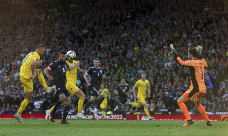 Ukraine beat Scotland to keep World Cup dream alive