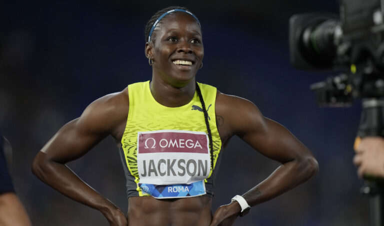 Jackson eyeing worlds 200m gold after trumping Thompson-Herah in Rome