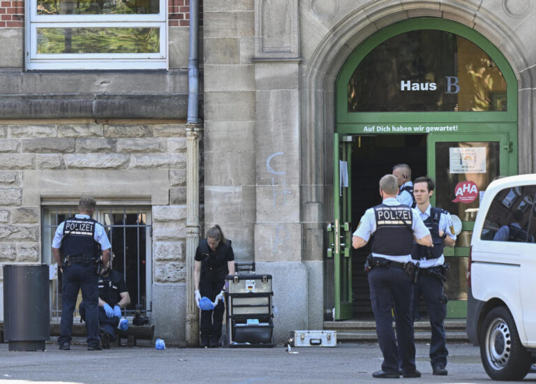 Man attacks woman, child at school in Germany