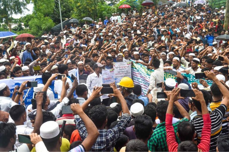 Thousands of Rohingya refugees in Bangladesh rally to ‘go home’