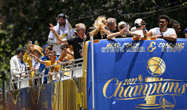 Tens of thousands salute triumphant Warriors in San Francisco
